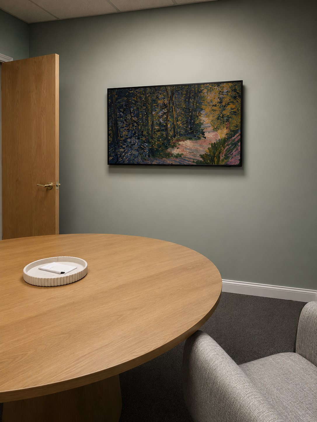 Modern soundbar mounting high ceiling living room installation Raleigh NC