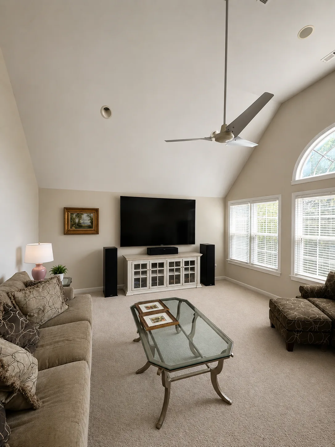 85 inch Sony TV living room cathedral ceiling Raleigh NC