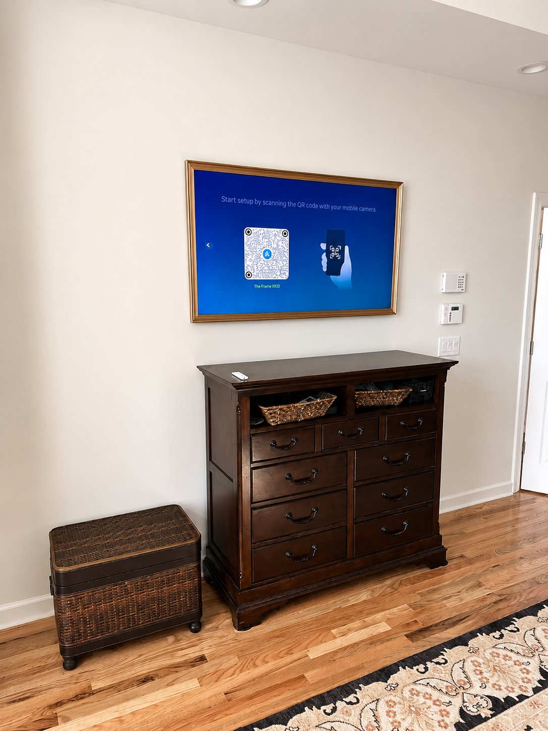 Samsung Frame TV wire concealment Cary NC